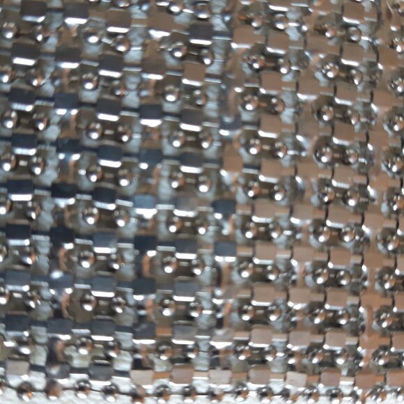 Rhinestone Vintage Cuff Bracelet Silver Tone - Picture 9 of 10